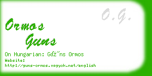 ormos guns business card